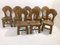 Mid-Century Modern Brutalist Wooden Chairs, Belgium, 1970s, Set of 8 9