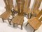 Mid-Century Modern Brutalist Oak Dining Chairs attributed to De Puydt, Belgium, 1970s, Set of 7 3