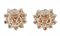Boucles d'Oreilles en Or Rose 14 Carats avec Perles des Mers du Sud en Émeraudes et Diamants, 1960s, Set de 2 3