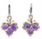 14 Karat White and Rose Gold Earrings with Amethysts and Diamonds, Set of 2 3