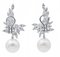 18 Karat White Gold Earrings with South-Sea Pearls and Diamonds, 1970s, Set of 2, Image 3