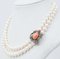 Vintage 14 Karat Rose Gold and Silver Necklace, 1960s 3