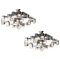 Italian Cubic Chandeliers by Gaetano Sciolari, 1970, Set of 2, Image 1