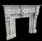 Italian Neoclassical Imperial Fireplace in White Marble, 1780, Image 2