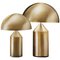 Medium and Small Atollo Gold Table Lamp by Vico Magistretti for Oluce, Set of 2 1