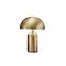 Mittelgroße und kleine Atollo Tischlampe in Gold von Vico Magistretti für Oluce, 2er Set 2