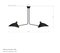 Mid-Century Modern White Ceiling Lamp with Two Fixed Arms by Serge Mouille, Image 3