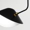 Lampade da soffitto Mid-Century moderne nere di Serge Mouil, set di 2, Immagine 4