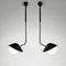 Schwarze Mid-Century Modern Deckenlampen von Serge Mouil, 2er Set 2