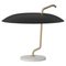 Model 537 Lamp in Brass Structure with Black Reflector by Gino Sarfatti for Astep, Image 1