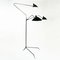 Lampadaire Mid-Century Moderne Noir avec Trois Bras Rotatifs par Serge Mouille 2