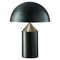 Lámpara de mesa Atoll de metal satinado de Vico Magistretti para Oluce, Imagen 1