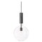 Rosdala Ceiling Lamp in Clear Glass and Black Steel by Sabina Grubbeson for Konsthantverk 1