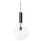 Rosdala Ceiling Lamp in Clear Glass and Black Steel by Sabina Grubbeson for Konsthantverk, Image 1