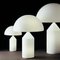 Medium Atoll Table Lamp in White Glass by Vico Magistretti for Oluce 2