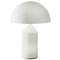 Medium Atoll Table Lamp in White Glass by Vico Magistretti for Oluce 1