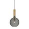 Rosdala Ceiling Lamp in Brass and Smoked Glass by Sabina Grubbeson for Konsthantverk 3