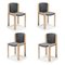 Chairs 300 in Wood and Kvadrat Fabric by Joe Colombo for Karakter, Set of 4 2