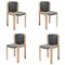 Chairs 300 in Wood and Kvadrat Fabric by Joe Colombo for Karakter, Set of 4 1