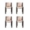 Chairs 300 in Wood and Kvadrat Fabric by Joe Colombo for Karakter, Set of 4 8