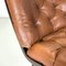 Italian Space Age Armchair in Brown Leather and Black Plastic by Play, 1970s, Image 8
