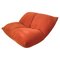 Italian Modern Brick Red Fabric Armchair Papillon attributed to Rosati Giovannetti, 1970s, Image 1