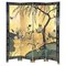 Antique Chinese Decorated Four-Door Wooden Screen with Gold Leaf, 1900s 1