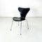 Danish Modern 7 Series Chairs in Black Wood by Arne Jacobsen for Fritz Hansen, 1970s, Set of 4 3