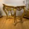 Tuscan White Marble Golden Console Table, 1830s 2