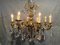 Brass and Crystal 8-Branch Chandelier, Image 1
