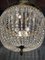 Large Sac de Pearl Style Chandelier in Brass and Glass 5