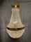 Large Sac de Pearl Style Chandelier in Brass and Glass 6