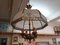 Lampada da soffitto grande Art Déco vintage in ottone e perline, anni '30, Immagine 2