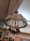 Lampada da soffitto grande Art Déco vintage in ottone e perline, anni '30, Immagine 3