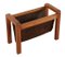 Danish Magazine Rack with Leather Detail 1