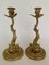 19th Century Napoleon III Triton Bronze Dore Candleholders, Set of 2 3