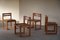 Dänische Moderne Esszimmerstühle aus Kiefernholz & Leder von Knud Færch, 1970er, 4er Set 6