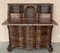 Fall-Front Secretaire Desk in Carved Walnut, Spain, 1950s 2