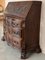 Fall-Front Secretaire Desk in Carved Walnut, Spain, 1950s 3