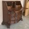 Fall-Front Secretaire Desk in Carved Walnut, Spain, 1950s 7