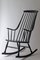 Rocking Chair Grandessa Noire en Hêtre par Lena Larsson pour Nesto, 1960s 1