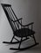 Rocking Chair Grandessa Noire en Hêtre par Lena Larsson pour Nesto, 1960s 3