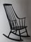 Rocking Chair Grandessa Noire en Hêtre par Lena Larsson pour Nesto, 1960s 2