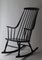 Rocking Chair Grandessa Noire en Hêtre par Lena Larsson pour Nesto, 1960s 6