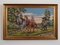 Scandinavian Tapestry in Frame Depicting Farmer with Horses, 1970s 4