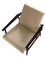 Mid-Century Sessel aus Leinen mit Hocker in Beige von Henryk Lis, 1960er, 2er Set 9