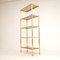 Vintage French Brass & Glass Etage Bookshelf, 1970s 3