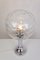 Bubble Glas Tischlampe mit Chrom Teilen, 1970er 4