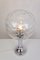 Bubble Shaped Glass Table Lamp with Chrome Parts, 1970s, Image 4
