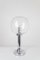Bubble Shaped Glass Table Lamp with Chrome Parts, 1970s, Image 1